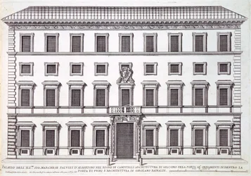 View of the facade of Palazzo Marchese, Rome